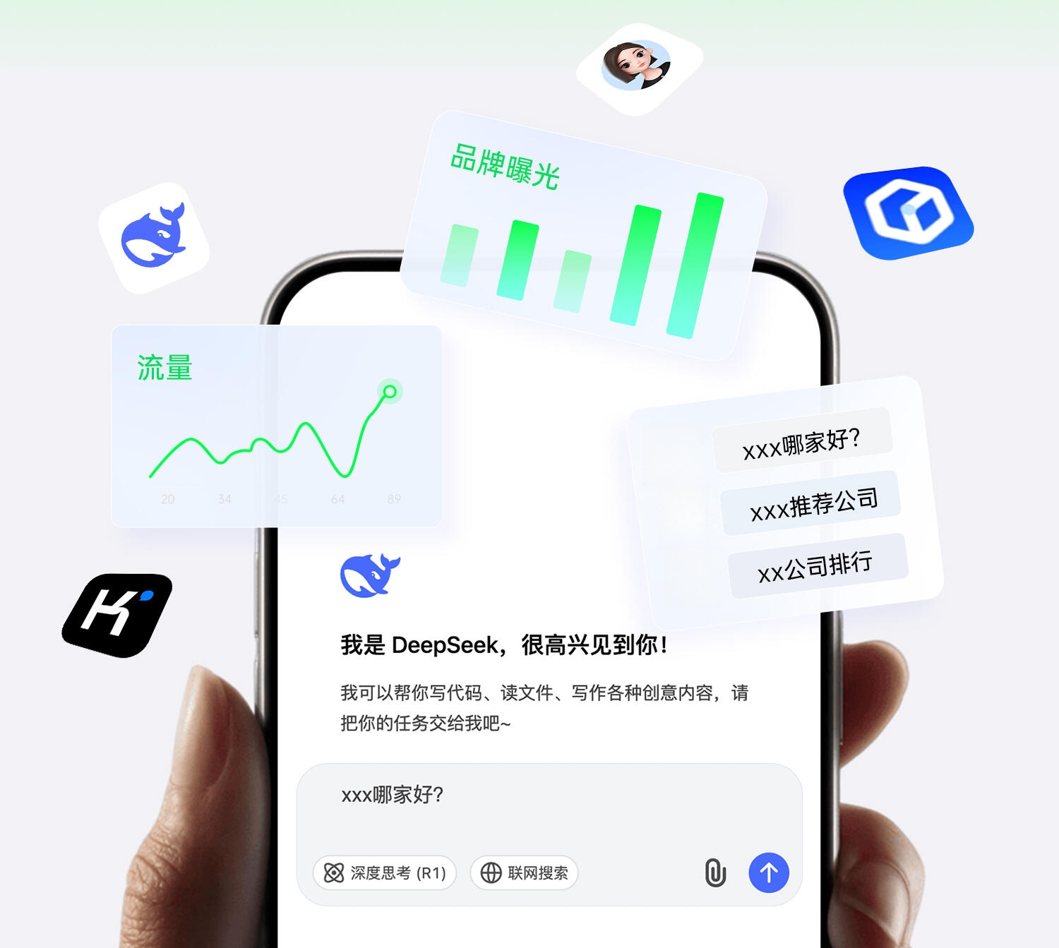AI推广数据分析后台示意